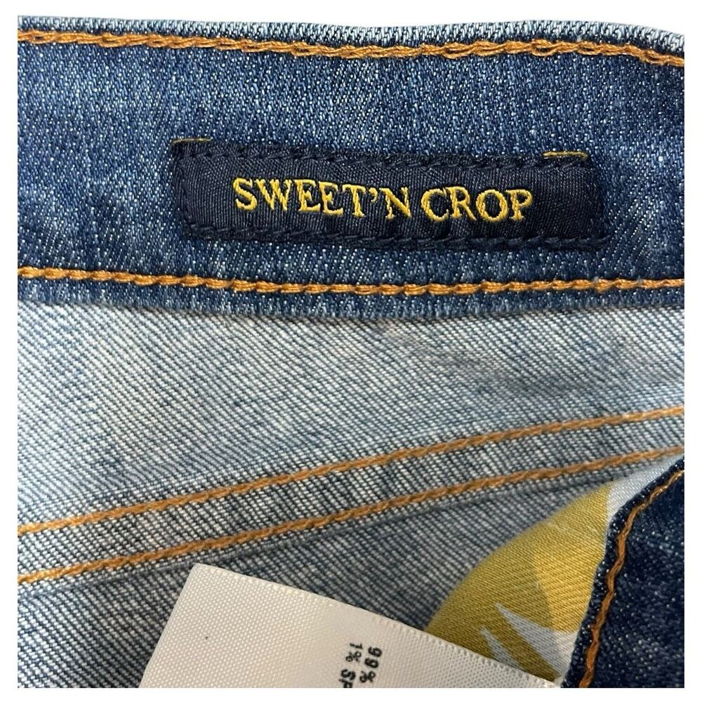 Lucky Brand Jeans Womens 4 Blue Cropped Sweet N Crop Denim Boho Festival 7W11249 - Picture 5 of 12